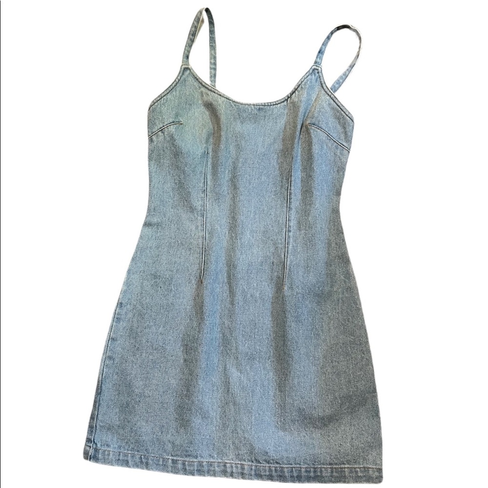 Denim mini dress